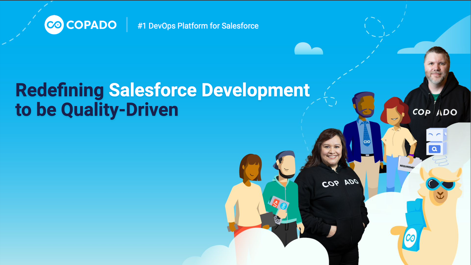 A Copado user story that carries no metadata, only a script to run against the target org