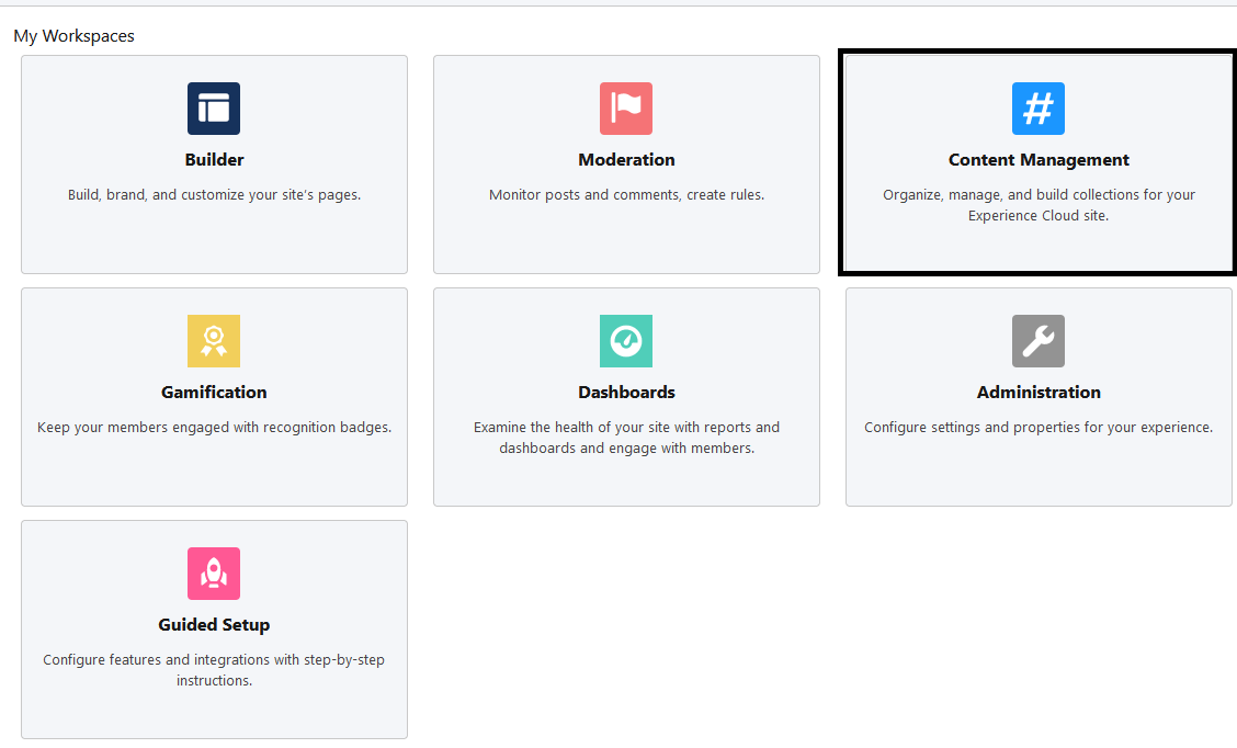 Content Management Tile